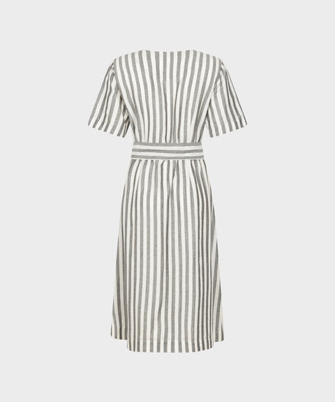 Striped summer dress with belt