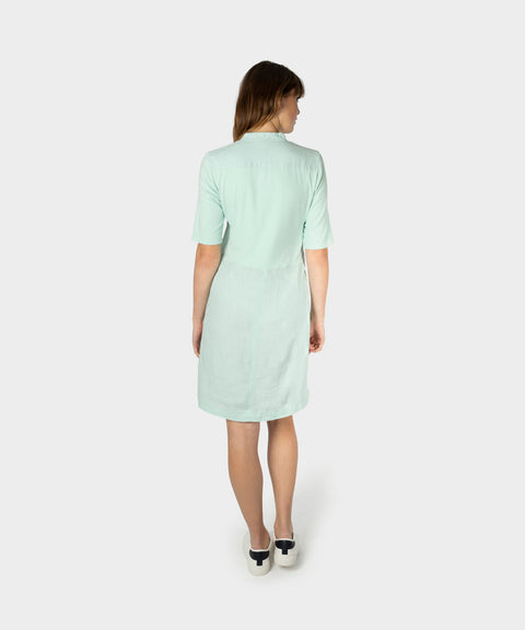 Midi linen dress with buttons