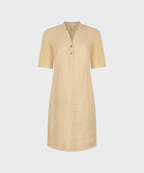Midi linen dress with buttons